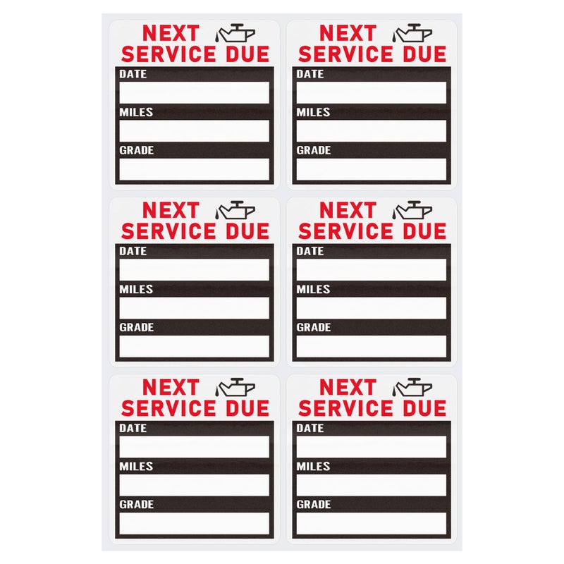 Hybsk 150pcs Static Cling Oil Change Stickers Clear Oil Service Reminder 2 ""x2 "" Premium Quality Oil Change Labels (Static Cling) - Image 2
